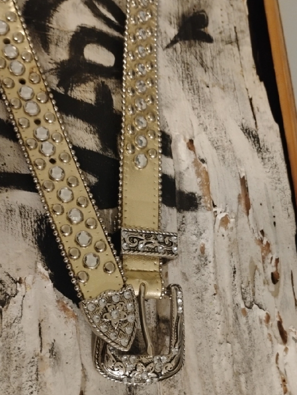 Embellished Bling Crystal Studded Women's Belt – Cream